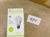 a box with a light bulb sitting on the floor