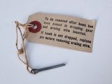 a tag that says to be moved after the bomb has been placed in dropping gear and pulling wire instead it is not dropped, replace pipe before removing trailing