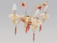 MURANO Paire d'appliques en verre soufflé dans les tons de r… (photo 4)