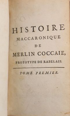 [FOLENGO (Teofilo)]. Histoire maccaronique de Merlin Coccaie… - Photo 1