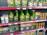 many bottles of cleaning products on the shelves in the store
