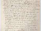 une lettre écrite à l'encre noire sur une feuille de papier