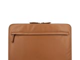 an image of a brown laptop case on a white background