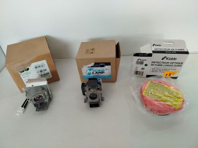 a box of assorted items sitting on a table