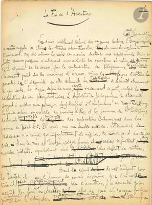 Paul ADAM (1862-1920). Manuscrit autographe signé, La Fin de…
