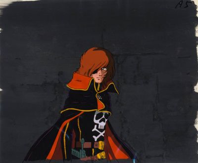une image représentant le dessin d'une femme vêtue d'un costume de pirate