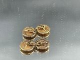 a pile of coins sitting on top of a table