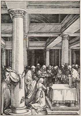 une gravure représentant un dessin d'un groupe de personnes assises autour d'une table
