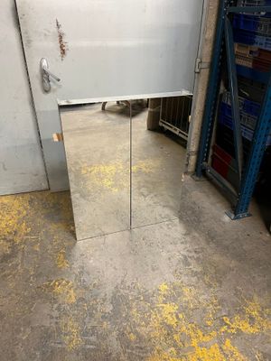 an image of a glass door in a garage