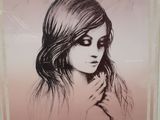 an image of a drawing of a woman with long hair