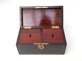 an image of a wooden box with a lock on top of it