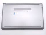 a close up of a silver laptop on a table