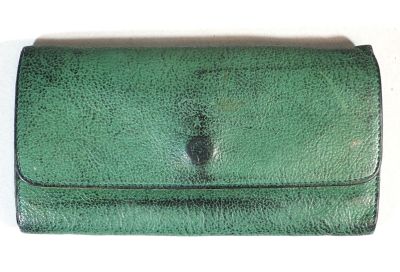 IL BISONTE Pochette en cuir vert