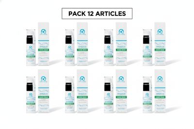 lot de 12 articles sur fond blanc, avec un fond blanc