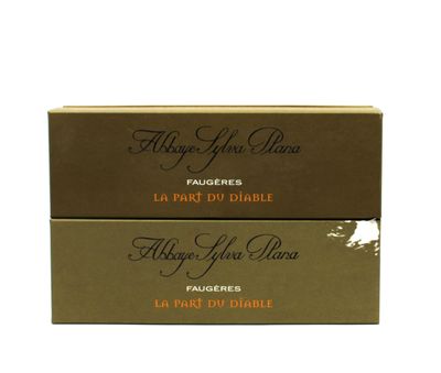 a couple of boxes that are sitting on top of each other