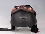 a black helmet with a brown helmet on top of it