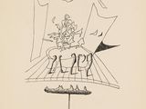 an image of a drawing of a woman sitting under an umbrella