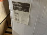 a box with a label on it sitting on a pallet