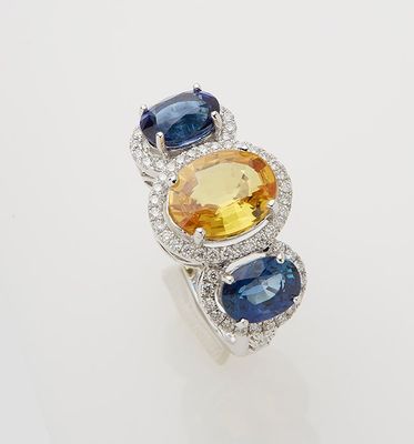 Bague Trilogie en or blanc 750°/.