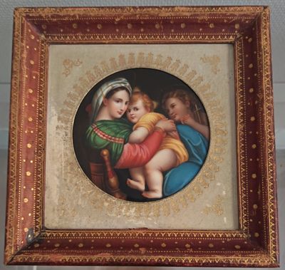 an image of a picture of a woman holding a baby in her lap