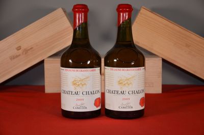 two bottles of wine sitting next to each other on a table