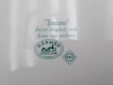 a close up of a plate with a label on it