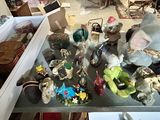 a glass table with a lot of items on it