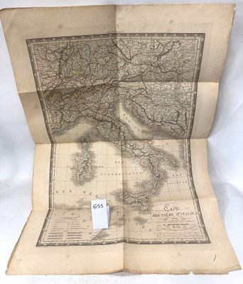 an old map of europe and the middle east with a tag on it