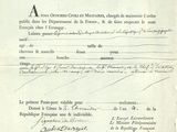 un vieux document sur lequel figure l'image d'un bateau