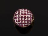 a ruby and diamond ball ring