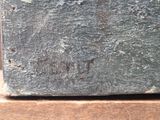 a close up of a piece of stone on a table