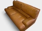 3d model of a brown leather sofa on a white background