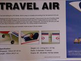 an advertisement for a toy airplane that is on display