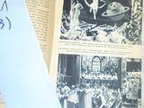une feuille de papier posée sur un livre ouvert