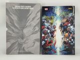 a book with a picture of a bunch of avengers characters on it