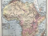 an old map of africa showing the land and its major cities