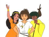 an image of a group of cartoon characters standing next to each other
