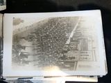 a black and white photo of a large crowd of people
