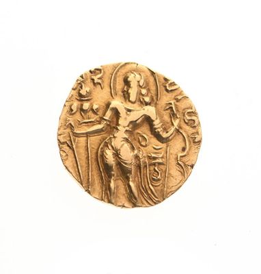 l'image d'une pièce d'or sur laquelle figure une femme
