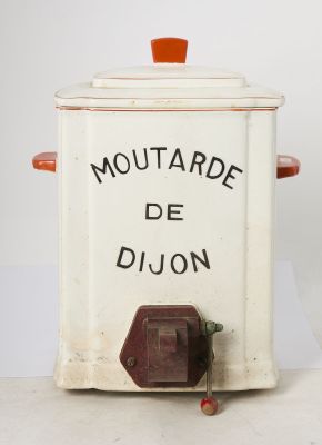 a white and red container with a red lid