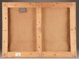 a wooden frame with a cork board in the middle and a cork board in the middle