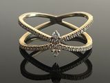 an image of a diamond ring on a reflective surface