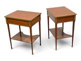 pair of french bedside tables in the style of louis ii