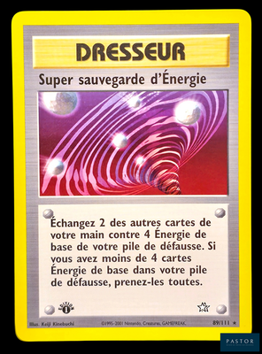 La carte comporte une illustration représentant un motif en spirale.