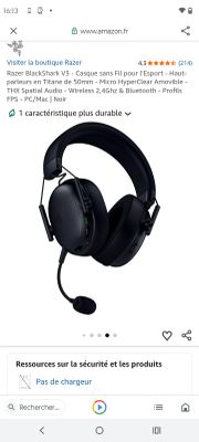 Casque gamer razer barracuda x