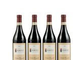 trois bouteilles de vin rouge sur fond blanc