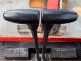 a close up view of the steering wheel of a bus