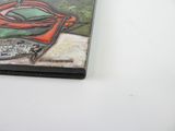 a picture of a picture of a red rose on a white table