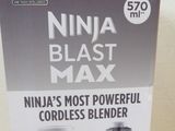 a box of ninja blast max blender sitting on a table