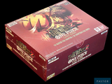 a box of card games on display on a black background